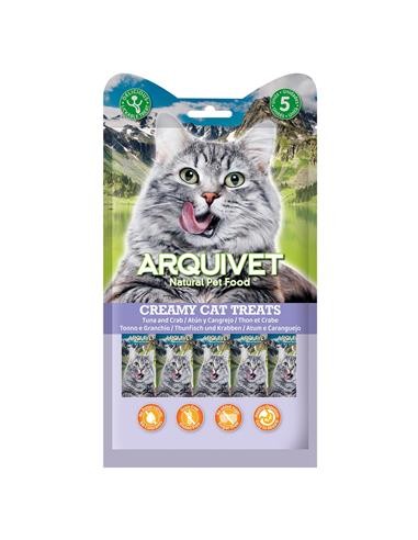 Arquivet Snack Liquido Gatto Al tonno e Granchio 5 pezzi. Snack Per gatti.