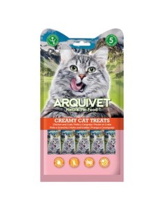 Arquivet Snack Liquido Gatto al Pollo e Granchio 5 pz. Snack Per Gatti .