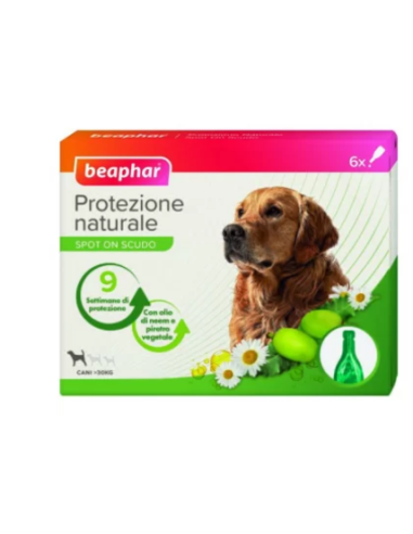 Spot On Cane Grande maggiore di 30Kg Protezione Naturale Beaphar. Antiparassitario Per Cani