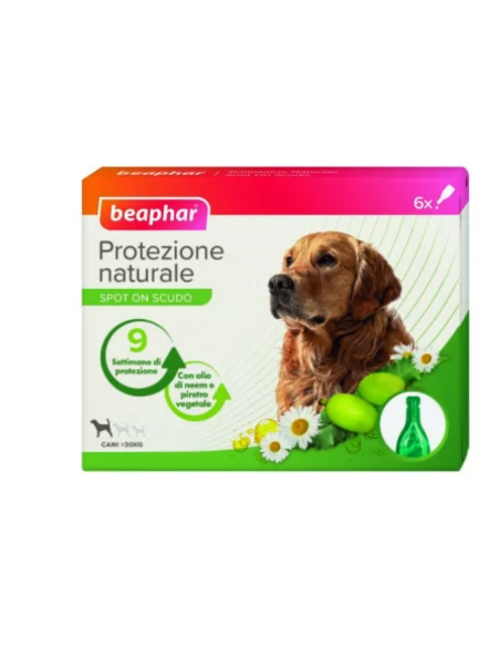 Spot On Cane Grande maggiore di 30Kg Protezione Naturale Beaphar. Antiparassitario Per Cani