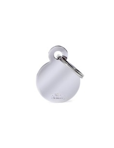 Medaglietta Basic Cerchio Piccolo Ottone Cromato. Medaglietta Per Cani 2