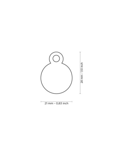 Medaglietta Basic Cerchio Piccolo Ottone Cromato. Medaglietta Per Cani