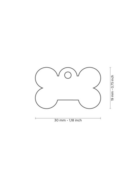 Medaglietta Basic ossi Piccolo Alluminio Viola. Accessori Per Cani