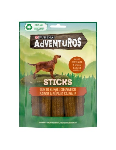 Purina Adventuros Strip Bufalo gr 120. Snack Per Cani.