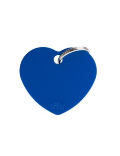 Medaglietta Cuore grande Blu- Alluminio. accessori