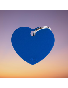 Medaglietta Cuore grande Blu- Alluminio. accessori 2