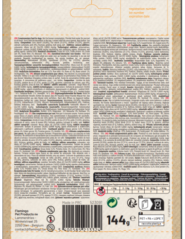 Zero Rawhide osso Con Pollo e Maiale gr 144- cm 6- Snack Per Cani