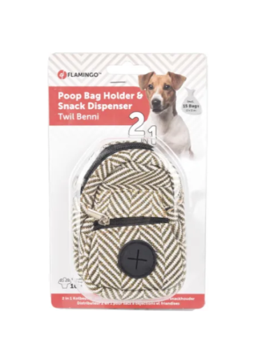 Porta Sacchetti Vito Bianco Marrone. Accessori.