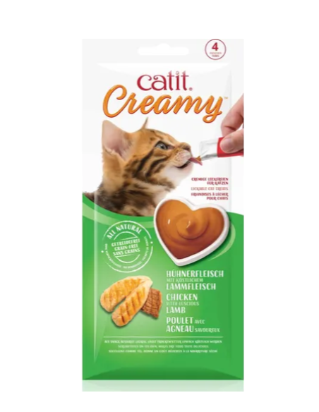 Catit Creamy Pollo e Agnello 4 x10 gr. Snack per gatti