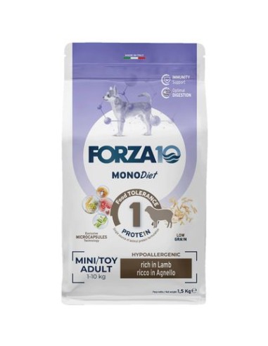 FORZA 10 Mini & Toy Agnello e Riso Low grain Kg.1,5. diete.Cibo Secco per cani.