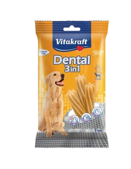 Vitakraft Snack Cane Dental 3in1 Mis.M 7 pz. Snack Per Cani
