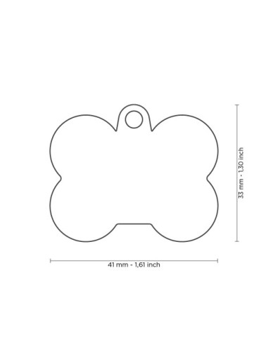 Medaglietta Hustag Osso Alluminio Nero con gomma Arancione. Accessori
