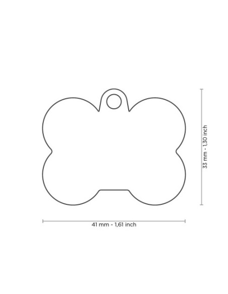 Medaglietta hustag Osso Alluminio Viola Gomma viola . Accessori.