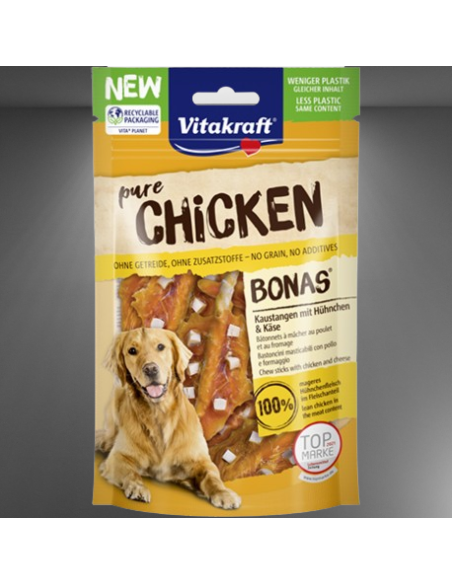 Vitakraft Snack Cane chicken Bonas -Bastoncini pollo e formaggio gr.80. Snack Per Cani.