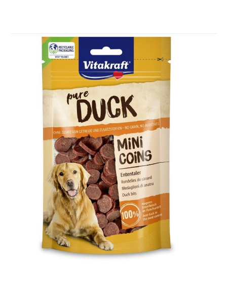 Vitakraft Snack Cane Jumpers mini Duck coins gr.80. Snack per cani