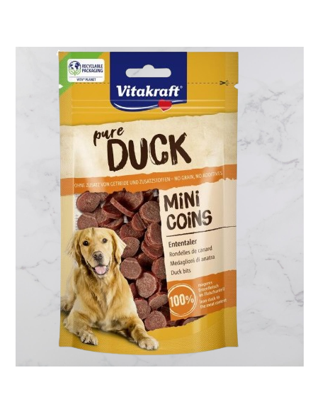Vitakraft Snack Cane Jumpers mini Duck coins gr.80. Snack per cani