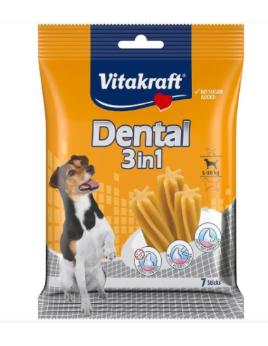 Vitakraft Snack Cane Dental 3in 1 Mis. S 7 pz. Snack per cani.