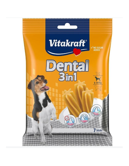 Vitakraft Snack Cane Dental 3in 1 Mis. S 7 pz. Snack per cani.