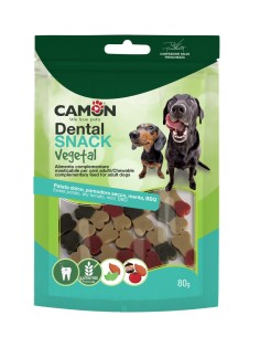 Dental Snack Vegetal Ossicini Patate Pomodoro menta e bbq 80 gr. Snack per cani. 2