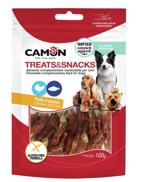 Treats and snack Involtino Pollo Con PEsce gr 100. Snack per cani