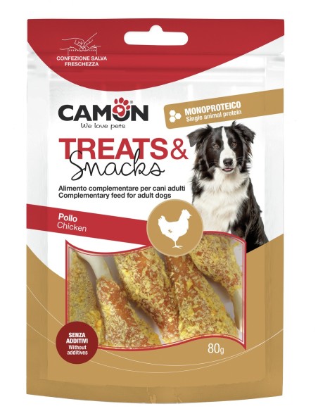 Treats and Snack Coscette Impanate Pollo gr 80. Snack per cani.