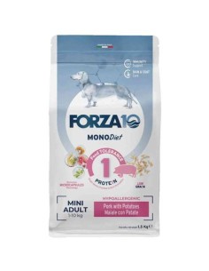 FORZA 10 Mini Diet Maiale con Patate Low Grain Kg.1,5. Diete Cibo Secco per cani. 2