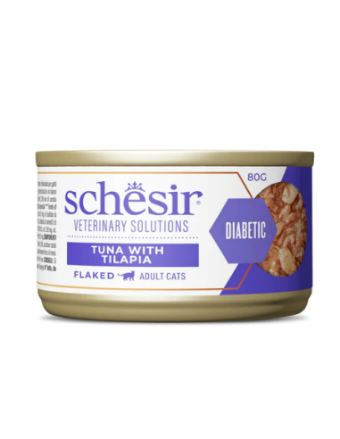 Schesir Veterinary Solutions Diabetic Tonnetto con Tilapia gr.80. Diete . Umido Per Gatti