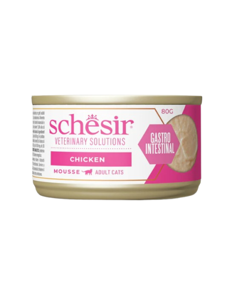 Schesir Veterinary Solutions Gastrointestinal Mousse di Pollo gr.80. Diete . Cibo Umido Per Gatti .