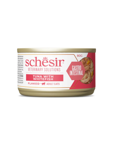 Schesir Veterinary Solutions Gastrointestinal Tonnetto con Pesce b.gr.80. Diete Cibo Umido Per Gatti .