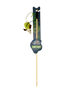 Canna Da Pesca Naturale con Topolino. Giochi per gatti