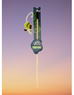 Canna Da Pesca Naturale con Topolino. Giochi per gatti 2