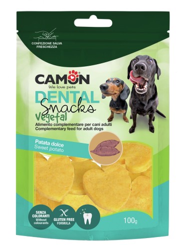 Bauveg Dental Snack Vegetal Cuoricini Patate Dolci Gr 100. Snack per cani