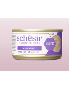 Schesir Veterinary Solutions diabetic Mousse di Pollo gr.80- Diete - Cibo Umido Per Gatti 2