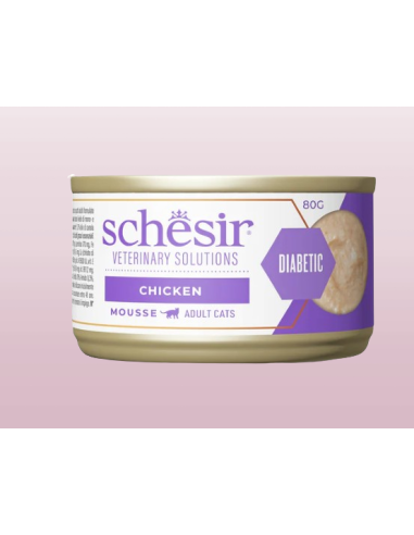 Schesir Veterinary Solutions diabetic Mousse di Pollo gr.80- Diete - Cibo Umido Per Gatti