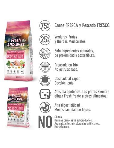 Arquivet Dog Fresh Farm Poultry kg 2,5. Cibo Secco Per Cani .