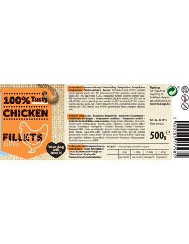 Hapki Filetti Di Pollo Gr 500. Snack Per cani