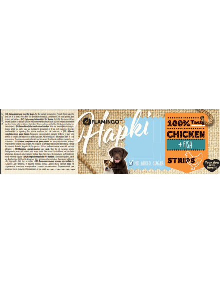 Hapki Strisce sushi Di Pollo Gr 650. Snack per Cani