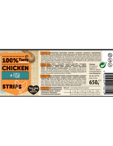 Hapki Strisce sushi Di Pollo Gr 650. Snack per Cani