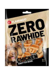 Zero Rawhide Osso Con Pollo gr 144. 6 cm . Snack per Cani