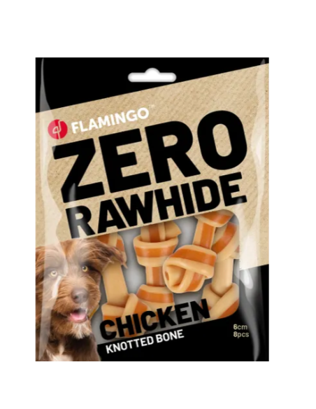 Zero Rawhide Osso Con Pollo gr 144. 6 cm . Snack per Cani