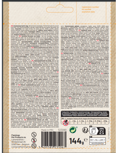 Zero Rawhide Osso Con Pollo gr 144. 6 cm . Snack per Cani