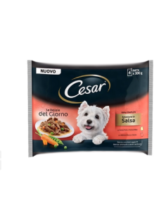 Cesar Delizie del giorno Multipack Selezione In Salsa  3+1 omaggio. Cibo umido per cani