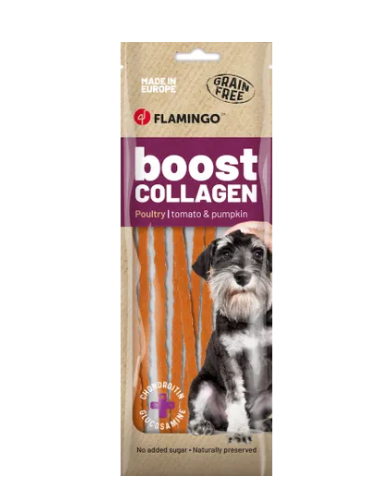 Boost Spaghetti Con Pollo E Collagene gr 70. Snack per cani