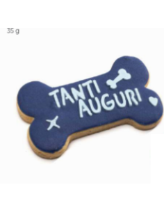 Biscotto a forma osso piccolo auguri . Snack per cani 2