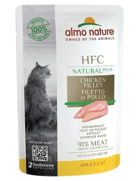 Almo Nature Busta Filetto di Pollo gr 55. Cibo Umido Per Gatti.