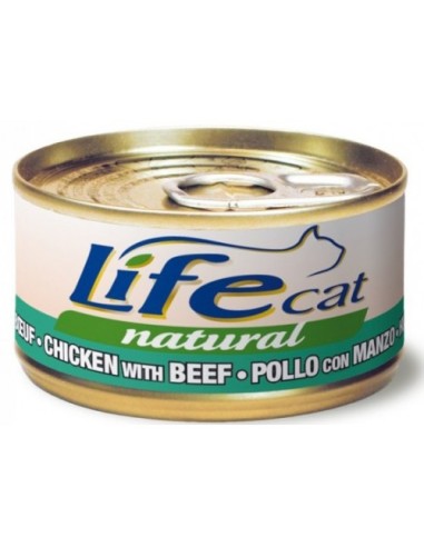 Life Cat Naturale Filetti di Pollo con Manzo  gr 70. Cibo Umido per gatti