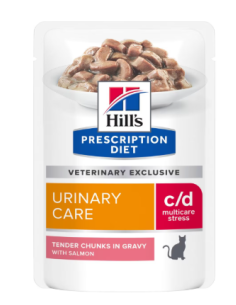 Hill's Feline C/d Urinary Stress Salmone Busta gr 85. Diete - Cibo Umido per gatti