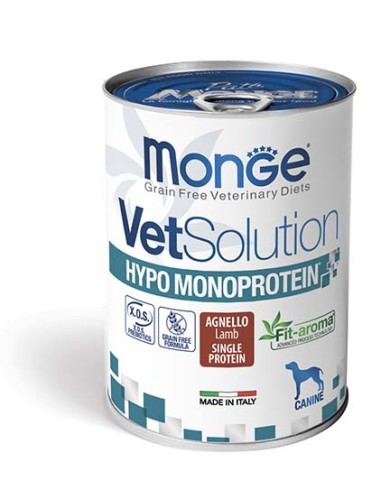 Monge Veterinary Dog  Hypo Monoprotein Agnello GR.400. Diete . Cibo Umido per cani