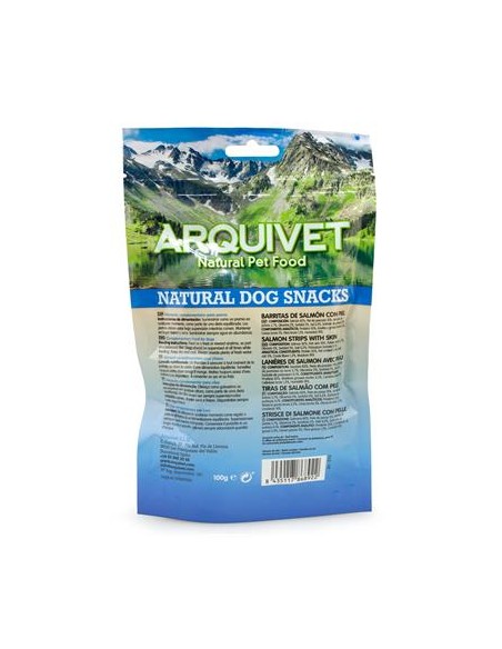 Arquivet Strisce di salmone gr 100. Snack per cani