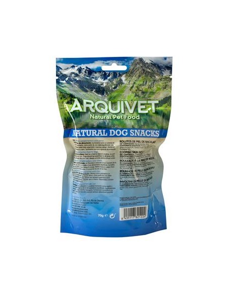 Arquivet Involtini Di Pelle di Baccala' gr 70. Snack per cani.